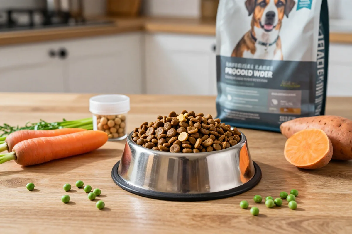 Hundefôr med allergivennlige ingredienser og tilskudd for sensitive mager