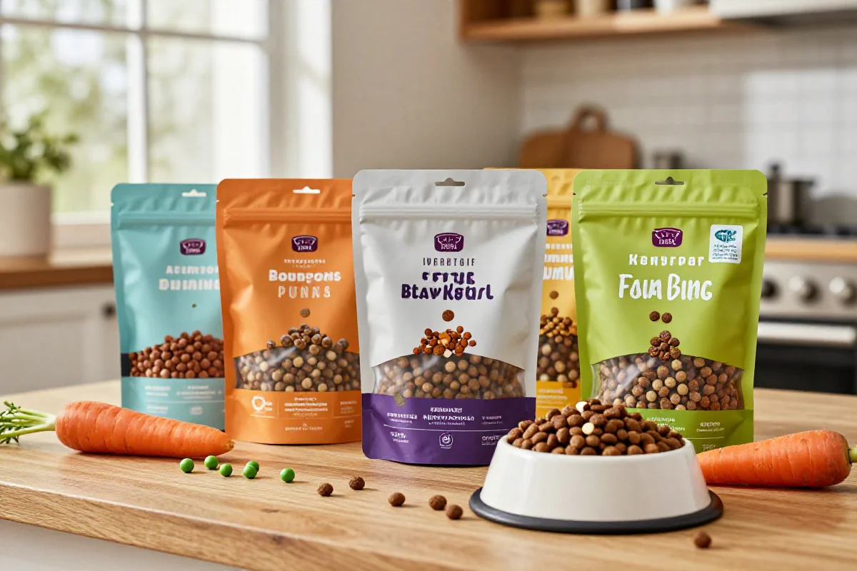 Hundemat med kibble og våtfôr, næringsrik hundemat for små og mellomstore raser.