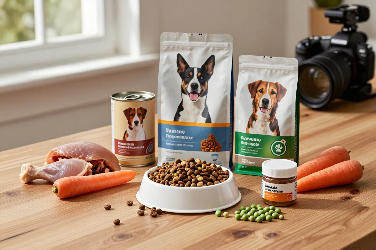Balansert hundekosthold med tørrfôr, våtfôr og ferske ingredienser