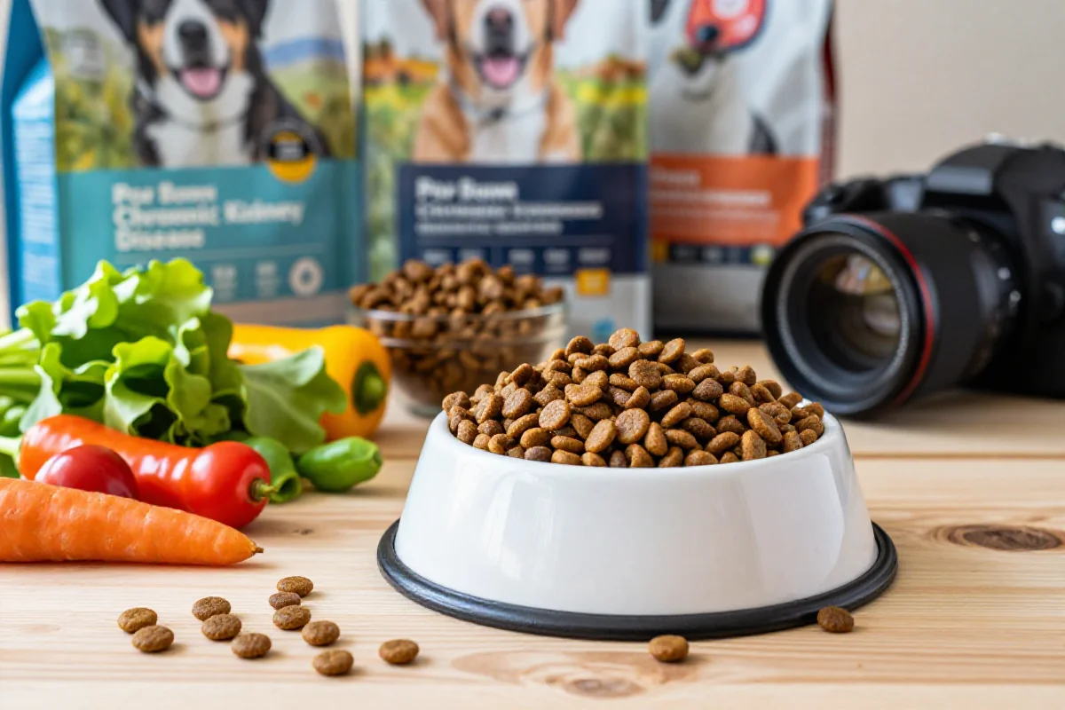 Hundefôr for hunder med kronisk nyresykdom, inkludert kibble og ingredienser.
