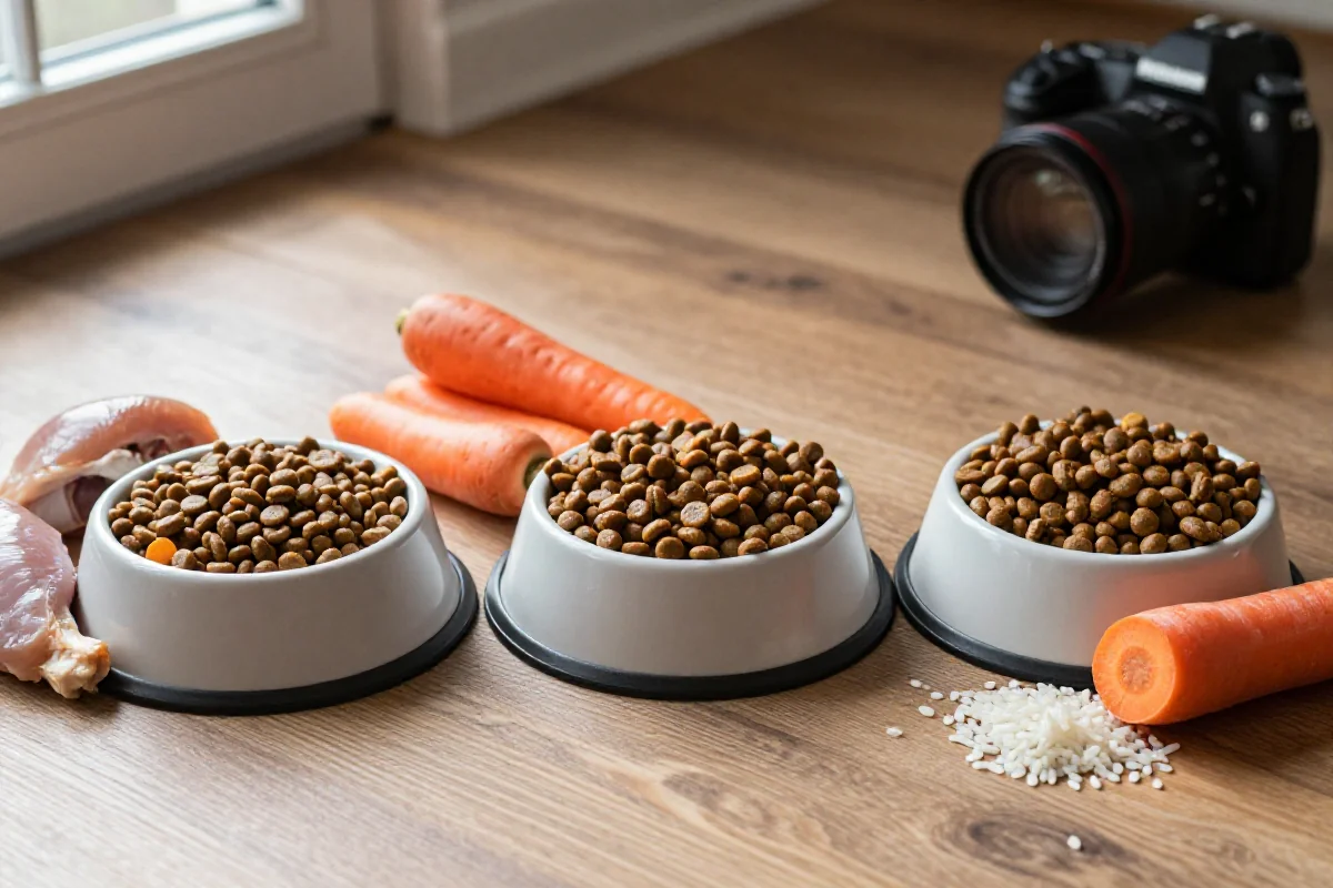 Hundefôr til valper, voksne og seniordogger med friske ingredienser.