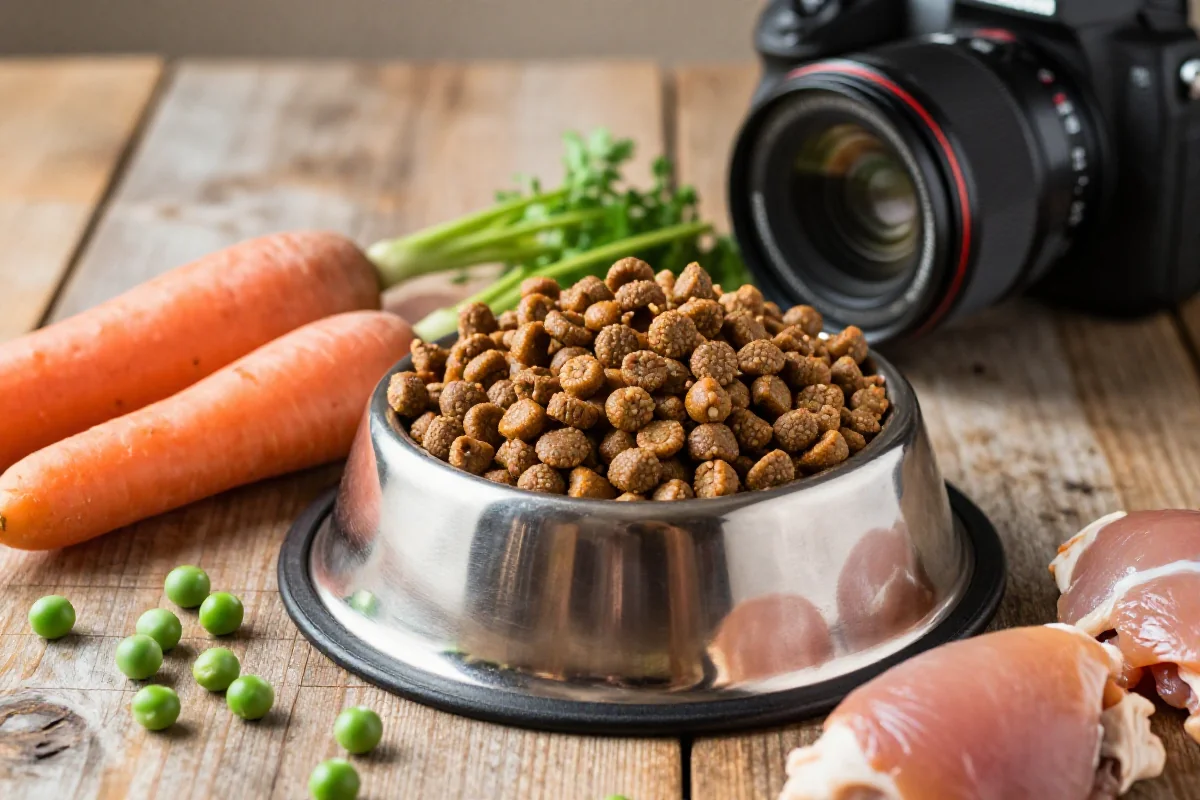Hundeernæring med hundefôr og ferske ingredienser for gjenetablering av ernæringsstatus.
