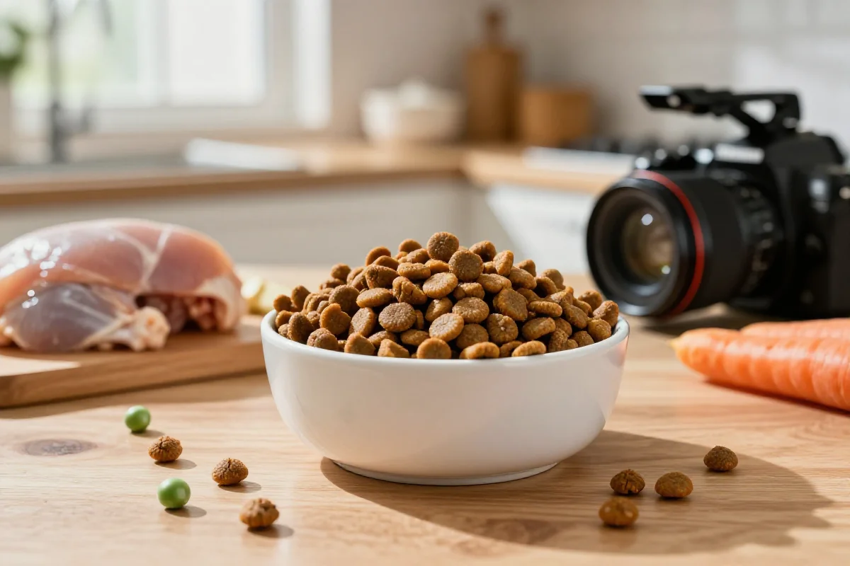 Helsekost for store valper med hundemat og friske ingredienser.