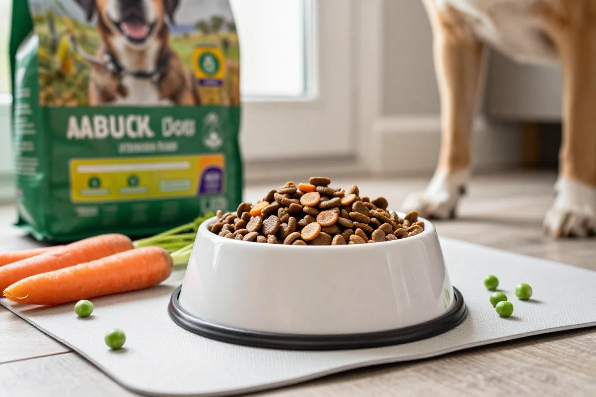 Hundematsfôr og friske ingredienser for vektnedgang hos hunder.