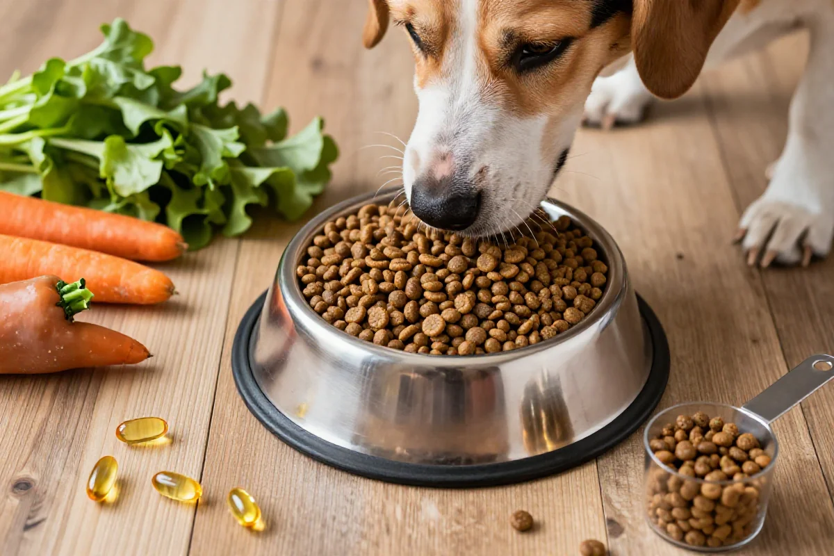 Komplett hundefôr med tørrfôr og ferske ingredienser for Labradorer