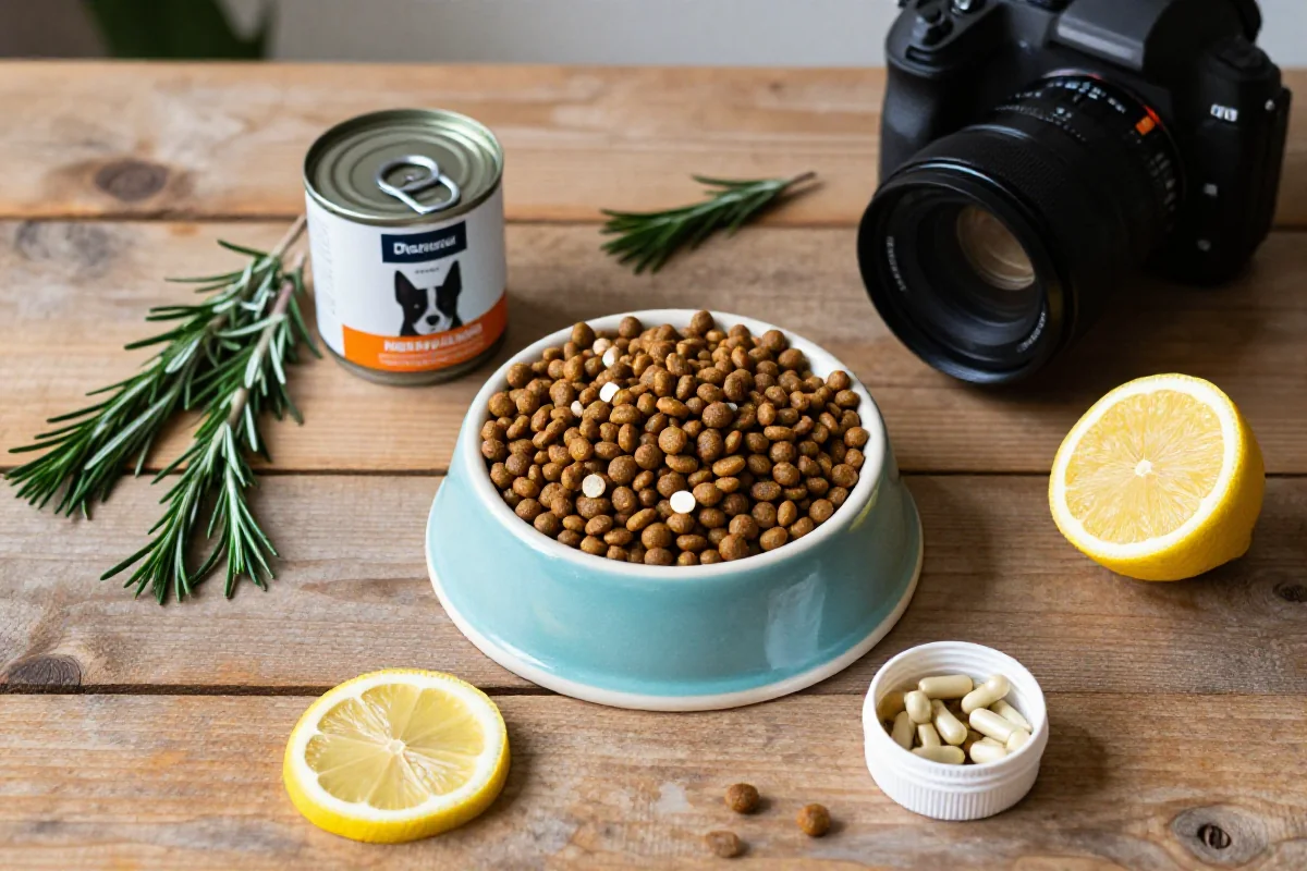 Naturlige konserveringsmidler i hundemat med hundefôr og friske ingredienser