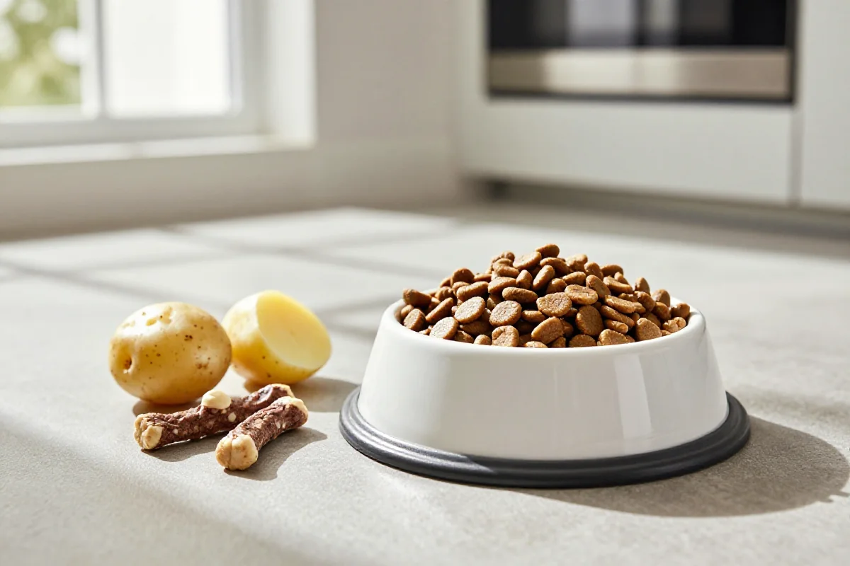 Hundemat og snacks for optimal fôringstiming før konkurransen.