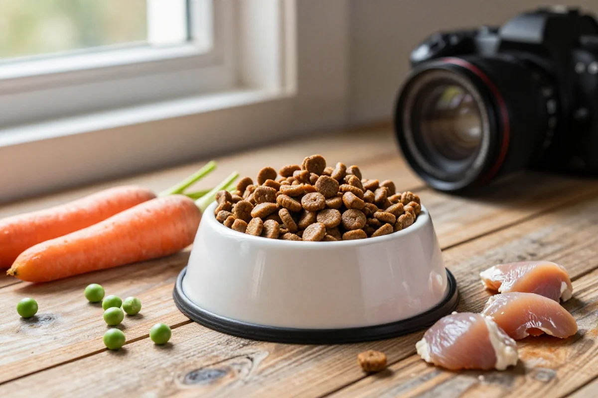 Høy kvalitet tørrfôr for store valper med friske ingredienser
